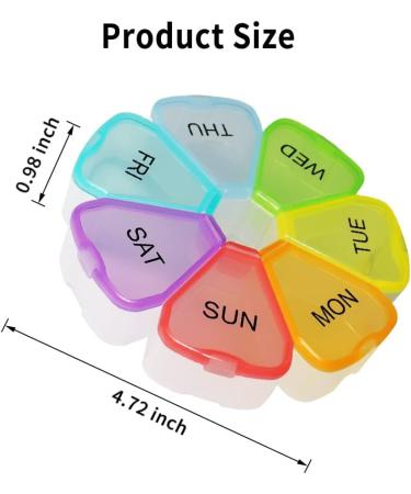 7-Day Weekly Large Pill Organizer for Fish Oil, Supplements, Vitamins - Travel Friendly Pill Case and Medicine Organizer - Buy Online on GoSupps.com