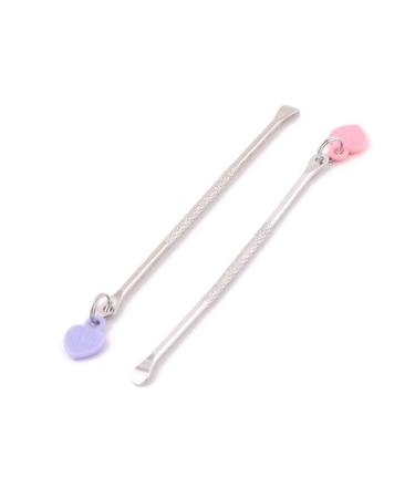 Qtqgoitem Metal Household Ear Cleaner Curette Wax Removal Tool Earpick 2 Pcs Silver Tone (Model: 8dd 856 a79 8e3 868)