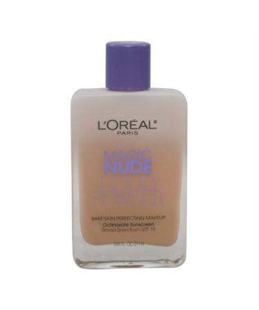 L'oreal Paris Magic Nude Liquid Powder Bare Skin Perfecting Makeup SPF 18 Nude Beige 0.91 Ounces (3 Pack)
