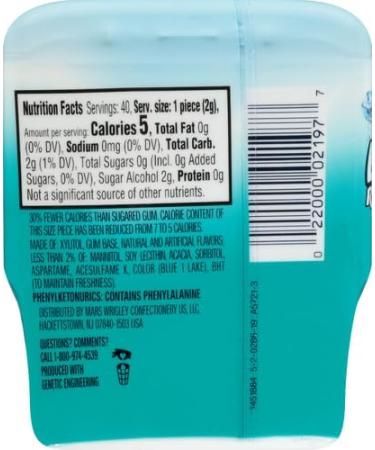Wrigleys Extra Refreshers Polar Ice Sugar Free Chewing Gum 40 Piece Tub - Buy Online on GoSupps.com