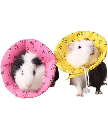 Pet Recovery Collar Small Hamster Adjustable Protective Elizabethan E-collar Breathable Cone for Hamster Chinchilla (M Pink) M Pink - Buy Online on GoSupps.com