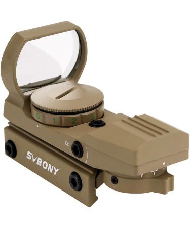 SVBONY Red and Green Dot Sight Reflex Sight 4 Reticles 5 Brightness Levels | Tactical 20mm Mount 33mm Reflex Lens - Allen Screws Included - Buy Online on GoSupps.com