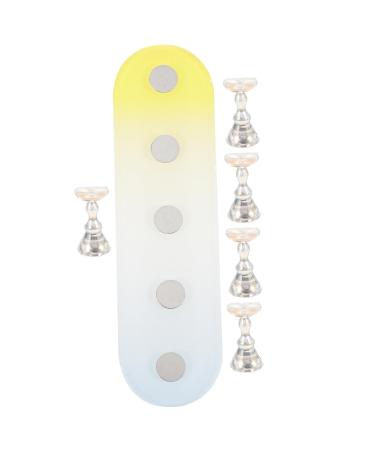 Ipetboom 1 Set Nail Practice Holder Nail Holders for Nail Painting Nail Display for Nail Painting Nail Rest Training Nail Display Diy Display Stands for False Nail Tip Aurora Oval Plastic