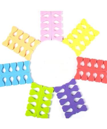 HEALLILY 100 Pairs Toe Separators Pedicure Disposable Sponge Toe Spacers Toenail Dividers Toe Stretchers for Nail Polish Application Random Color - Buy Online on GoSupps.com
