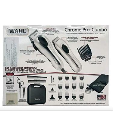 Wahl Hair Clipper Kit Chrome Pro Combo - Professional Hair Cutting & Grooming Solutions | International Shipping Available - Buy Online on GoSupps.com