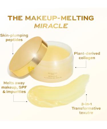 Revolution Pro Miracle Vegan Collagen Cleansing Balm Hydrating & Nourising Face Cleanser Vegan & Cruelty Free 100ml - Buy Online on GoSupps.com