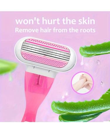 Razor 3-Leaf T-Shaped Lady Razor - Removable Hair Remover for Women | Reusable & Easy Trim | 1 Holder 3 Blades - Buy Online on GoSupps.com