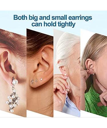 18K Gold Silicone Earring Backs for Heavy Earrings - Secure Locking, Hypoallergenic, Soft Clear Backs for Adults & Kids - Buy Online on GoSupps.com