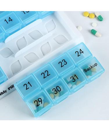 Buy TRIPPER Monthly 31 Compartment Pill Organizer - 1 Per Day for a Full Month - Black - Ideal for International Shipping - Buy Online on GoSupps.com