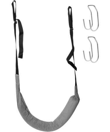 MERIGLARE Lumbar Traction Belt Traction Stretch Strap Home Care Elderly Patient Family Spinal Back Belt Sturdy Lumbar Retractor Belt with Hook Grey - Buy Online on GoSupps.com