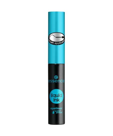 Essence Cosmetics Liquid Ink Eyeliner Waterproof Eye Liner No. 01 black defined long -lasting waterproof vegan without perfume (3ml) 1 piece (1 Pack) Waterproof