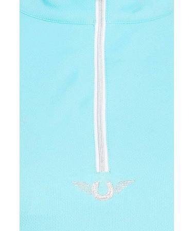 TuffRider Women's Ventilated Long Sleeve Sport Shirt - Aqua, X-Small - Buy Online on GoSupps.com
