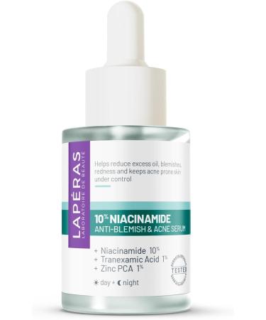 Lap ras 10% Niacinamide%1 Tranexamic Acid%1 Zinc Pca Anti-Blemish Acne Serum Pore Tightening Sebum Balancing Redness Reducing Fragrance Free Paraben Free and Non-Comedogenic 30 ml - Buy Online on GoSupps.com