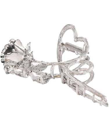 hgnxa Metallic Feeling Rose Shape Hair Claw for Woman Girls Hair Clip for Long Hair slip Hair Clip Delicate Hair Clip Rhinestone gold - Buy Online on GoSupps.com