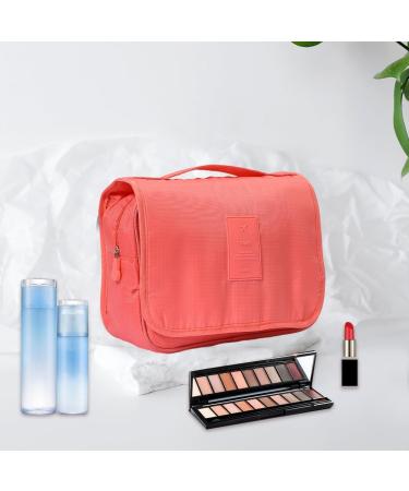 Travel Hanging Toiletry Bag for Women - Waterproof Cosmetic Organizer for Girls and Men (Light Red) - Buy Online on GoSupps.com