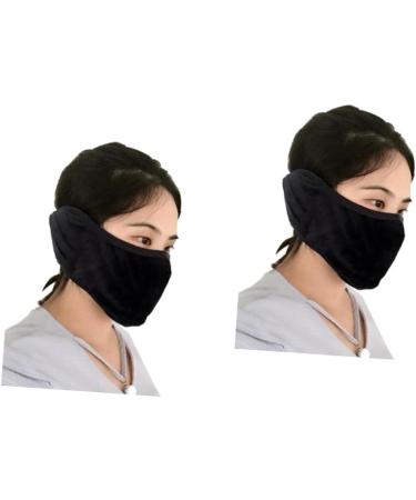 Clispeed Dustproof Winter Face Mask - 2 Pack Earmuffs for Men & Women - Anti-Dust Mouth Muffle - Black - Buy Online on GoSupps.com