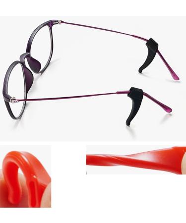 Anawakia Anti-Slip Glasses Holder - 20 Pairs Silicone Retainers & Temple Hooks - Black | International Shipping Available - Buy Online on GoSupps.com