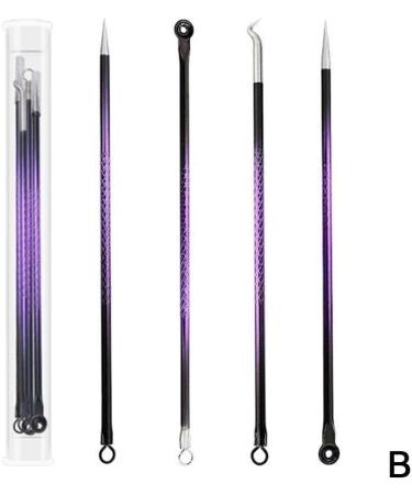 Blackhead Comedone Acne Pimple Blackhead Remover Tool Spoon for Face Skin Care Tool Needles Facial Pore Cleaner (B) - Buy Online on GoSupps.com