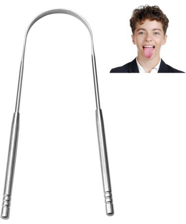 Stainless Steel Tongue Cleaner | U-Shaped Tongue Scraper for Bad Breath | Oral Care Tool - 1PC - Buy Online on GoSupps.com