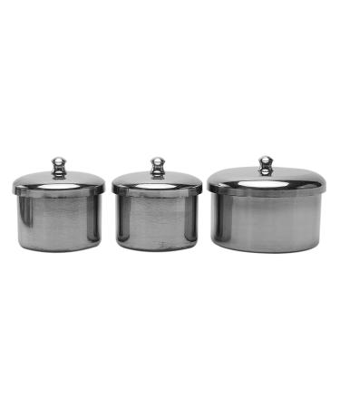 3PCS Stainless Steel Acrylic Nail Tips Dappen Dish Set - Nail Art Equipment Tools (Silver) - Buy Online on GoSupps.com