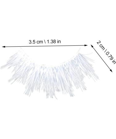 minkissy 3 Pairs White Eyelashes Blue Contacts for Eyes Cosplay Natural Look Wispy Faux Masquerade False Lashes Red Contacts for Eyes Cosplay T Dance Imitation Slim Upper Eyelashes 3d - Buy Online on GoSupps.com