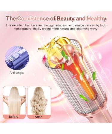 Automatic Curling Iron - Auto Curling Wand with 1" Ceramic Barrel | Dual Voltage 4 Temp & Timer - Hot Tools Pink - Buy Online on GoSupps.com