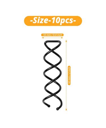 DEFUTAY 10PC Spiral Hair Pins - Corkscrew Spin Pins for Women Hair Style DIY - Buy Online on GoSupps.com