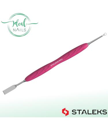 STALEKS UNIQ PQ-11/1 Double Manicure Instrument with Silicone Grip (Ring + Flat Straight Slider) - Buy Online on GoSupps.com