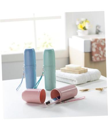 Zerodeko Toothbrush Case Holder Set - 4 Pcs Wheat Travel Toothbrush Carrier & Cover - Ideal for International Shipping - Buy Online on GoSupps.com