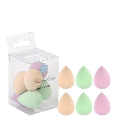 Snowflakes Mini Beauty Makeup Sponge Blender for Eyes  Small Makeup Sponges Mini Under Eyes 6 pcs Latex Free.