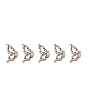 FEIlei 5Pcs Zircon Nail Art Rhinestones Crystal Gems for Nail Decor Rings Earrings DIY