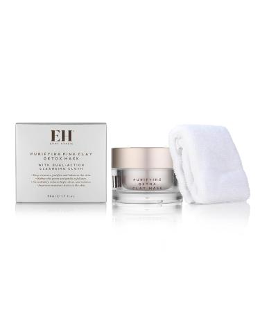Emma Hardie Purifying Pink Clay Detox Mask | Dual Action Cleansing Cloth | Moringa Vitamin C & E | Best Clay Face Mask for Radiant Skin - Buy Online on GoSupps.com