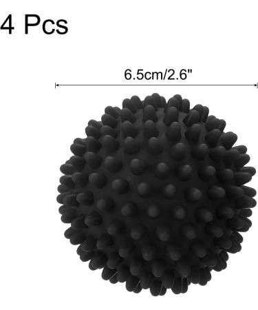 uxcell 4pcs Reusable Vinyl Laundry Dryer Balls - Reduce Wrinkles Static & Drying Time | Energy-Saving Fabric Softener | Black - Buy Online on GoSupps.com