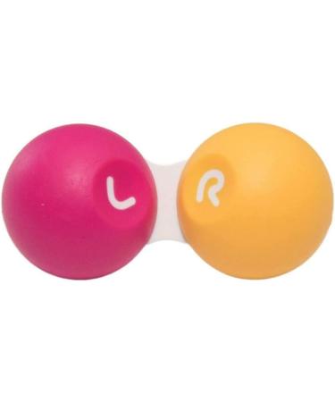 Contact Lens Travel Storage Case - Soft Grip Screw Top Box by Sports World Vision | R & L Marked | Bulk Buy Option | 1 Pc - Buy Online on GoSupps.com