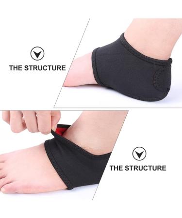 COHEALI Foot Heel Pads - 2Pcs Feet Care Covers for Plantar Fasciitis - Heel Support Sleeves with Anti-Cracking Cushion - Buy Online on GoSupps.com