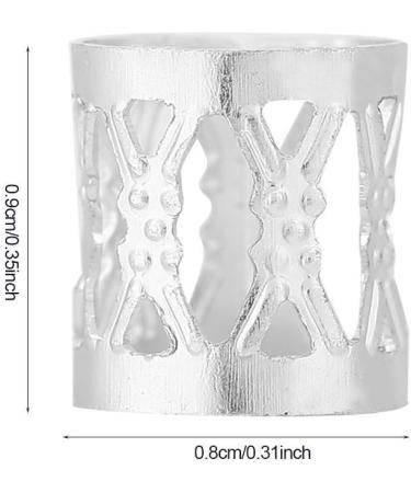 Hair Braiding Beads 3 Types Aluminum Beads Hair Braiding Rings Adjustable Metal Cuffs Hair Accessories Decoration Tools Accessories(Sliver) - Buy Online on GoSupps.com