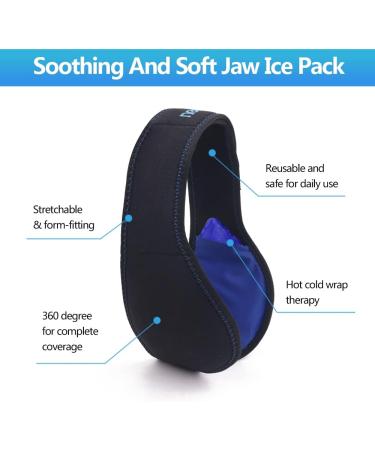 NEWGO Face Ice Pack for Jaw Pain Relief - Hot Cold Compress for TMJ, Wisdom Teeth, Migraine - 4 Reusable Gel Packs - Facial Surgery Recovery Aid - 1 Count - Buy Online on GoSupps.com