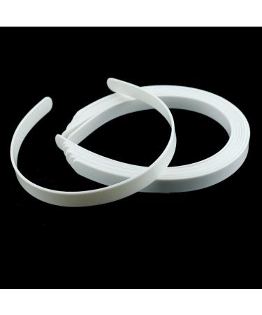 Amersumer 50PCS 1/2 Girls Plain No Teeth DIY Plastic Headbands - Black (WHITE) Hair Accessories - Buy Online on GoSupps.com