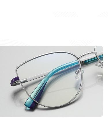 Shop Blue Light Blocking Cat-Eye Reading Glasses - Relief for Eye Fatigue | 3.50 C1 Metal Eyeglasses - Buy Online on GoSupps.com