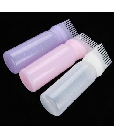 Plastics Hair Dye Bottle Brush Comb Applicator Tool - White Hair Color Oil & Shampoo Root Applicator for Home Salon - Buy Online on GoSupps.com
