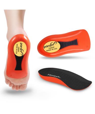 Heel Cups for Heel Pain Plantar Fasciitis Insole  PORON pad - Made in USA Heel Cushions Shock Absorption Inserts Heel Spur Relief - Flat Feet - Bone Spur -Tendinitis (Black  W 12-14 / M 10-14.5) Black W 12-14 / M 10-14.5