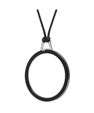 TERAISE Reading Glasses Pendant Necklace Readers Lightweight Portable Anti-loss Reading Glasses with Exquisite Case for Women Black 2.5 x