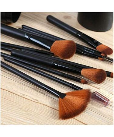 Professional 12 pc Makeup Brush Set - Flat Foundation Blush Eyeliner & Eyeshadow Brushes with Holder for Flawless Application | International Shipping Available - Buy Online on GoSupps.com