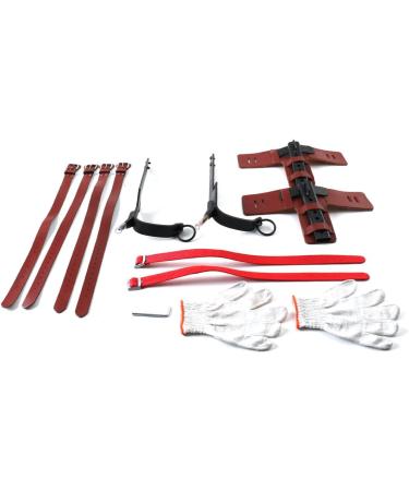 Buy Lfhelper Tree Climbing Equipment - Cowhide Design Climbing Spike Set | 150kg/330lb Crampons for Camping & Fruit Picking - Buy Online on GoSupps.com