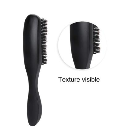 Beard Brush for Men - Long Handle Curved Mustache Brush Wooden Hair Cleaning Tool Black - Personal & Professional Use - Buy Online on GoSupps.com