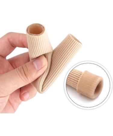 5-Pack Gel Toe Protector Sleeves - Breathable Fabric Cushion Tubes for Pain Relief Corn & Callus Removal - Buy Online on GoSupps.com