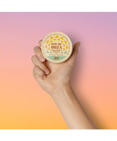 Sol de Ibiza Natural Mineral Sun Protection SPF 50 - Plastic-Free Vegan Waterproof - Face & Body - Non-Nano Zinc Oxide - 100g for Adults & Children - Buy Online on GoSupps.com