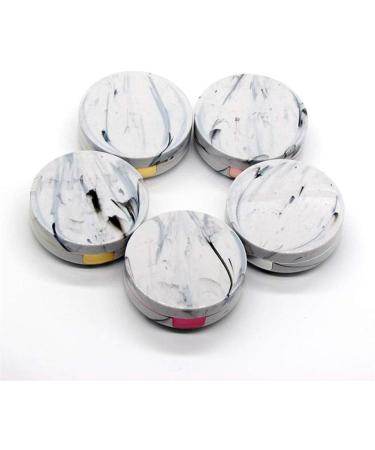 Marble Contact Lens Container - Geometry-Shape Moving Scope Glasses Box for Women - Hard Shell - White - Buy Online on GoSupps.com
