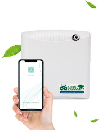 MXMOONENANT Calculation aroma diffuser for waterless essential oils cover 30-60 130ml oil bottle wall bracket app control & timer for large rooms hotel