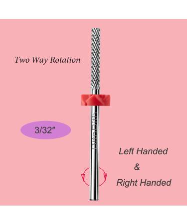 BITNBITH Nail Drill Bits Safety Cuticle Nail Buffer Bit 3/32" Tungsten Carbide Professional Drill Bit for Nail Prepare Nail Bed File Dead Skin Cleaning Manicure 2-Way Rotate For Nail Home Salon Fine Fine-Flat - Buy Online on GoSupps.com
